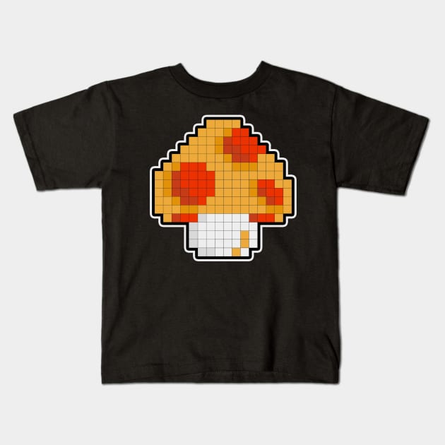 Super Mushroom Kids T-Shirt by Apgar Arts